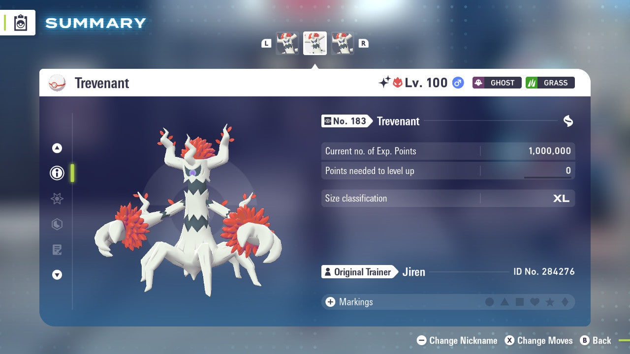 Pokemon Legends ZA Alpha Shiny Trevenant 6IV-EV Trained - Pokemon4Ever