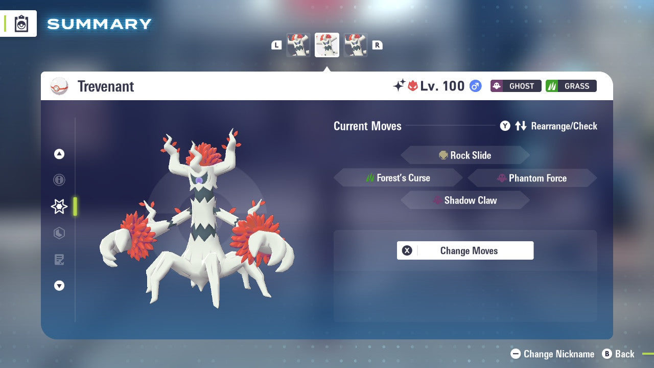 Pokemon Legends ZA Alpha Shiny Trevenant 6IV-EV Trained - Pokemon4Ever