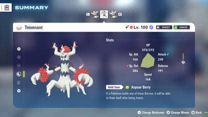 Pokemon Legends ZA Alpha Shiny Trevenant 6IV-EV Trained - Pokemon4Ever