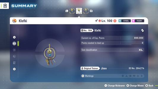 Pokemon Legends ZA Alpha Shiny Klefki 6IV-EV Trained - Pokemon4Ever