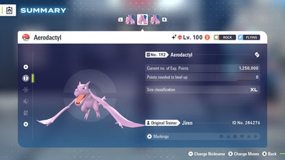 Pokemon Legends ZA Alpha Shiny Aerodactyl 6IV-EV Trained - Pokemon4Ever