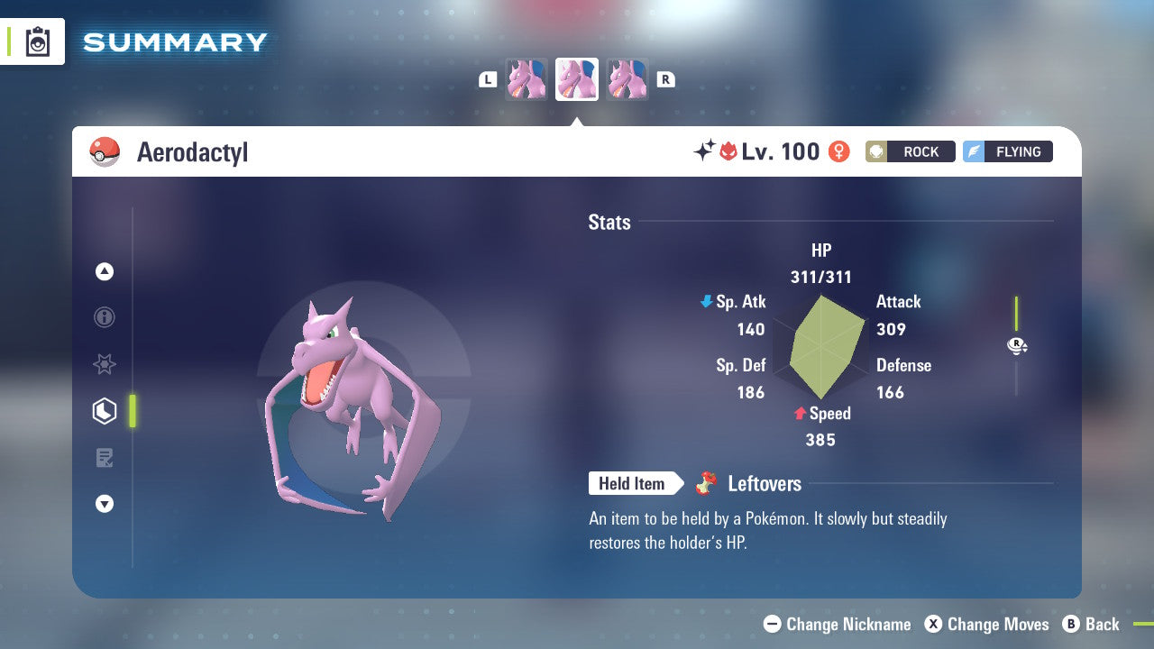 Pokemon Legends ZA Alpha Shiny Aerodactyl 6IV-EV Trained - Pokemon4Ever