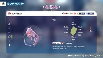 Pokemon Legends ZA Alpha Shiny Aerodactyl 6IV-EV Trained - Pokemon4Ever