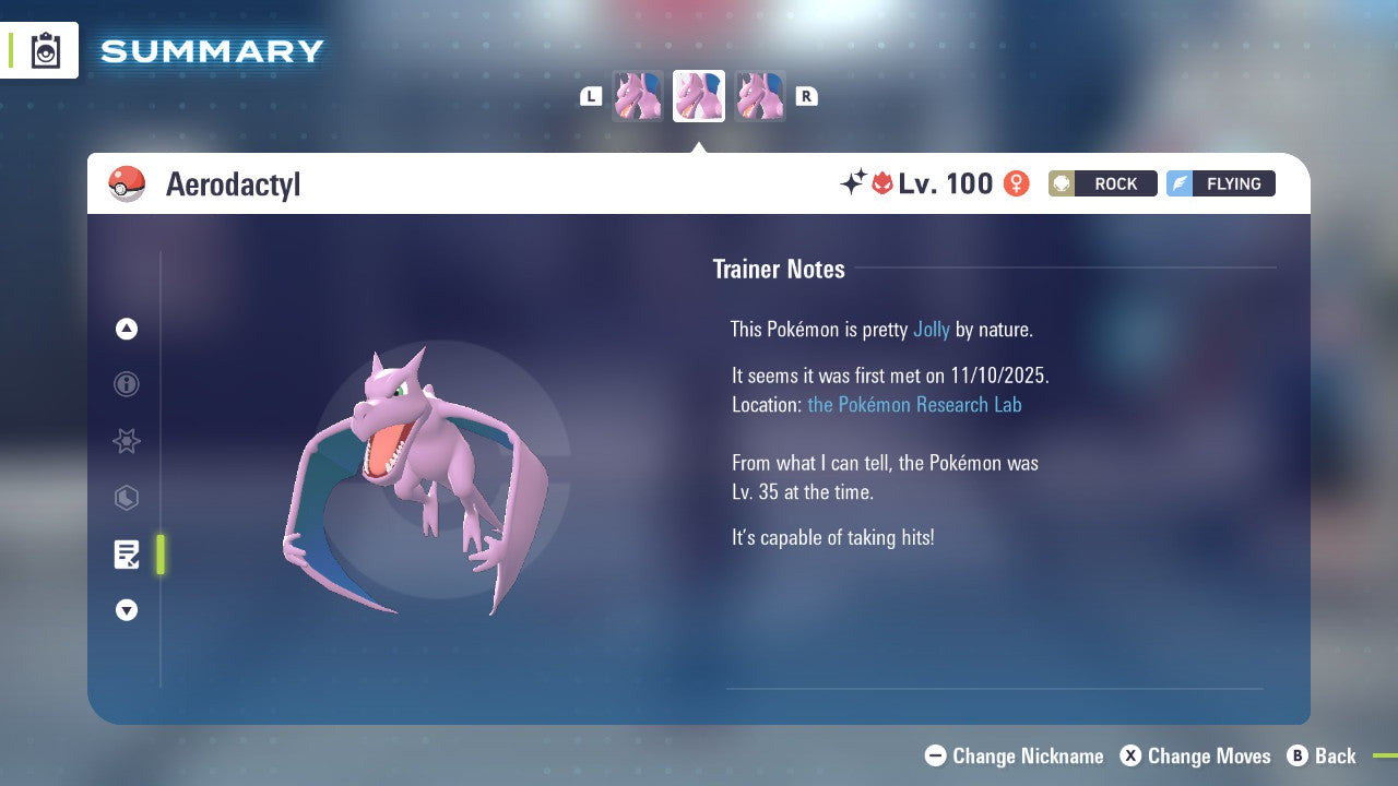 Pokemon Legends ZA Alpha Shiny Aerodactyl 6IV-EV Trained - Pokemon4Ever