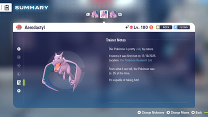 Pokemon Legends ZA Alpha Shiny Aerodactyl 6IV-EV Trained - Pokemon4Ever