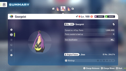 Pokemon Legends ZA Alpha Shiny Gourgeist 6IV-EV Trained - Pokemon4Ever