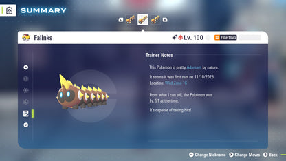 Pokemon Legends ZA Alpha Shiny Falinks 6IV-EV Trained - Pokemon4Ever
