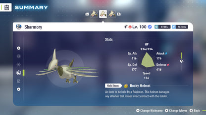 Pokemon Legends ZA Alpha Shiny Skarmory 6IV-EV Trained - Pokemon4Ever