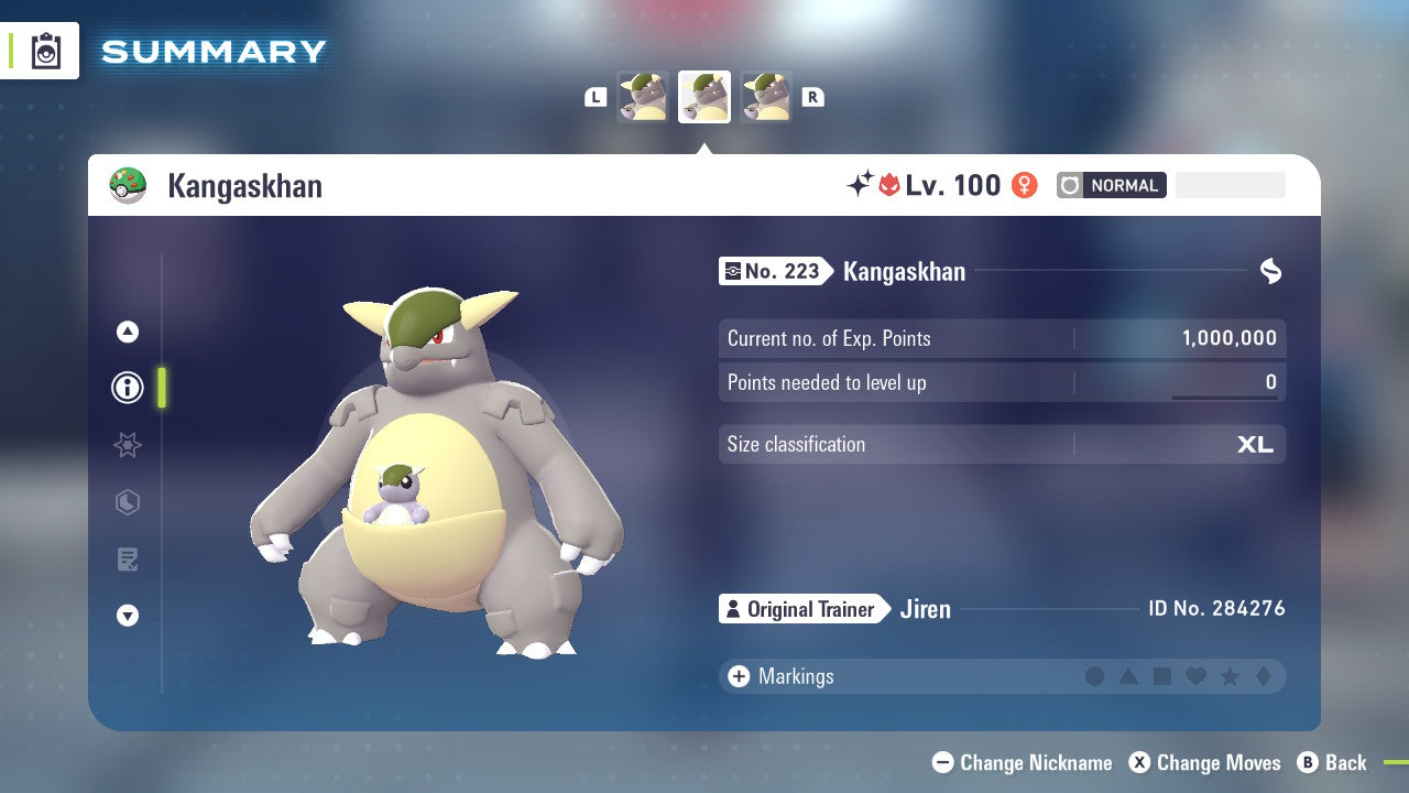 Pokemon Legends ZA Alpha Shiny Kangaskhan 6IV-EV Trained - Pokemon4Ever
