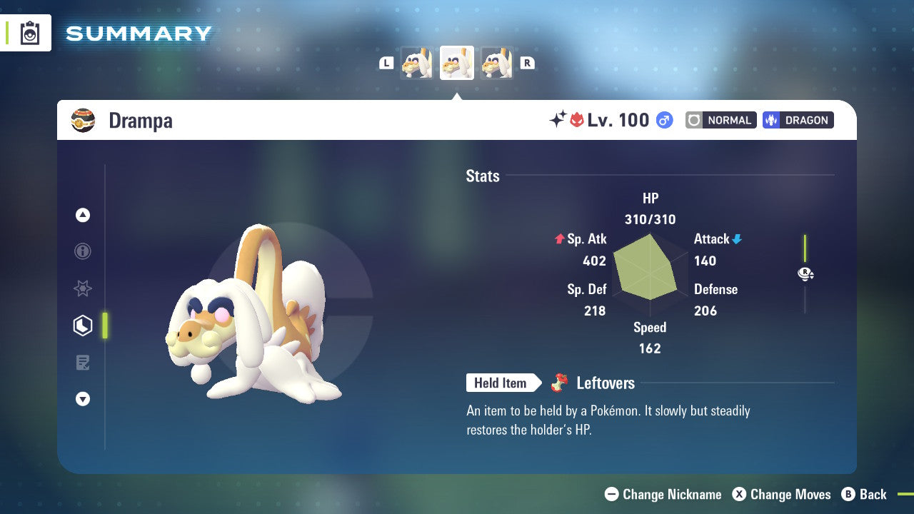 Pokemon Legends ZA Alpha Shiny Drampa 6IV-EV Trained - Pokemon4Ever