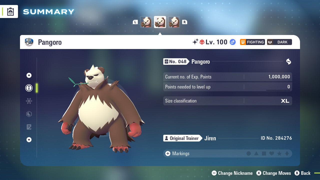 Pokemon Legends ZA Alpha Shiny Pangoro 6IV-EV Trained - Pokemon4Ever