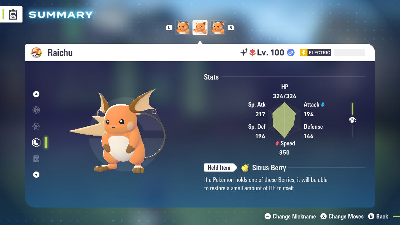 Pokemon Legends ZA Alpha Shiny Raichu 6IV-EV Trained - Pokemon4Ever