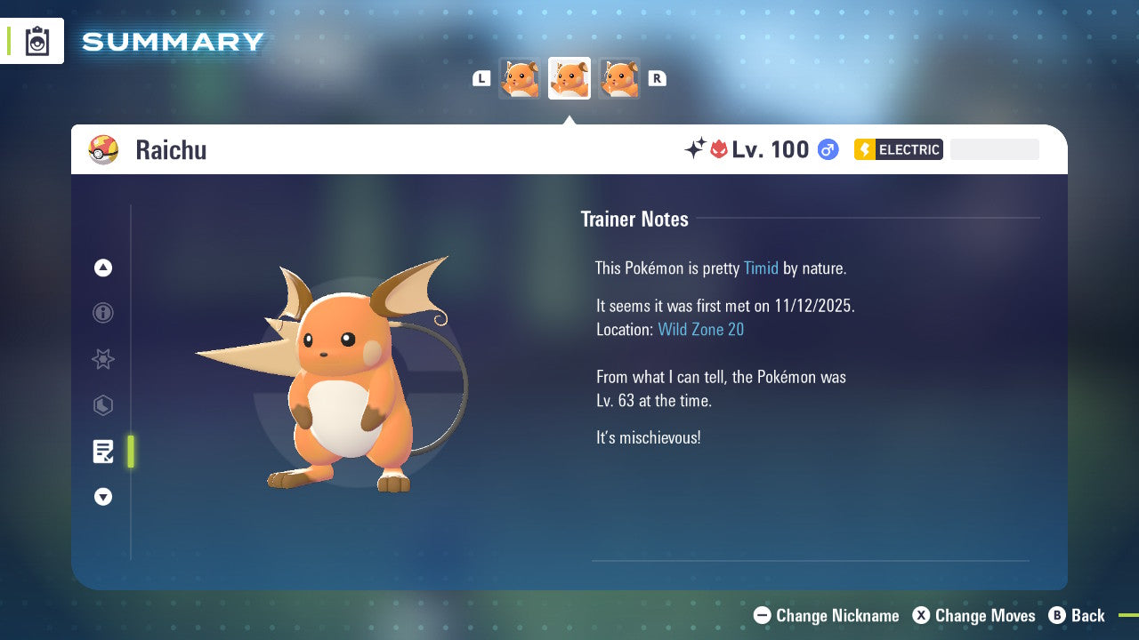 Pokemon Legends ZA Alpha Shiny Raichu 6IV-EV Trained - Pokemon4Ever