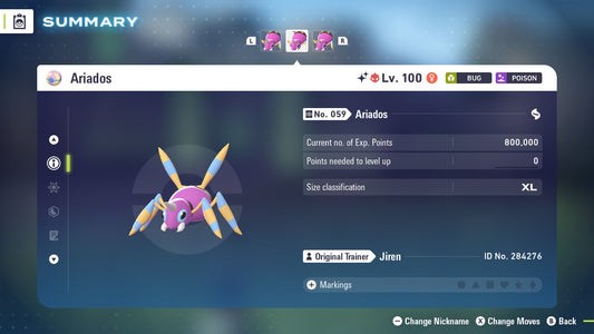 Pokemon Legends ZA Alpha Shiny Ariados 6IV-EV Trained - Pokemon4Ever