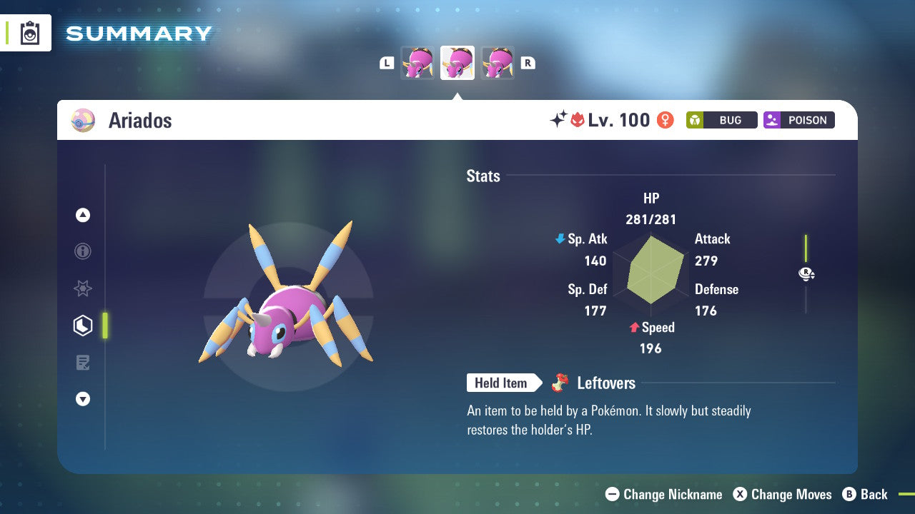 Pokemon Legends ZA Alpha Shiny Ariados 6IV-EV Trained - Pokemon4Ever