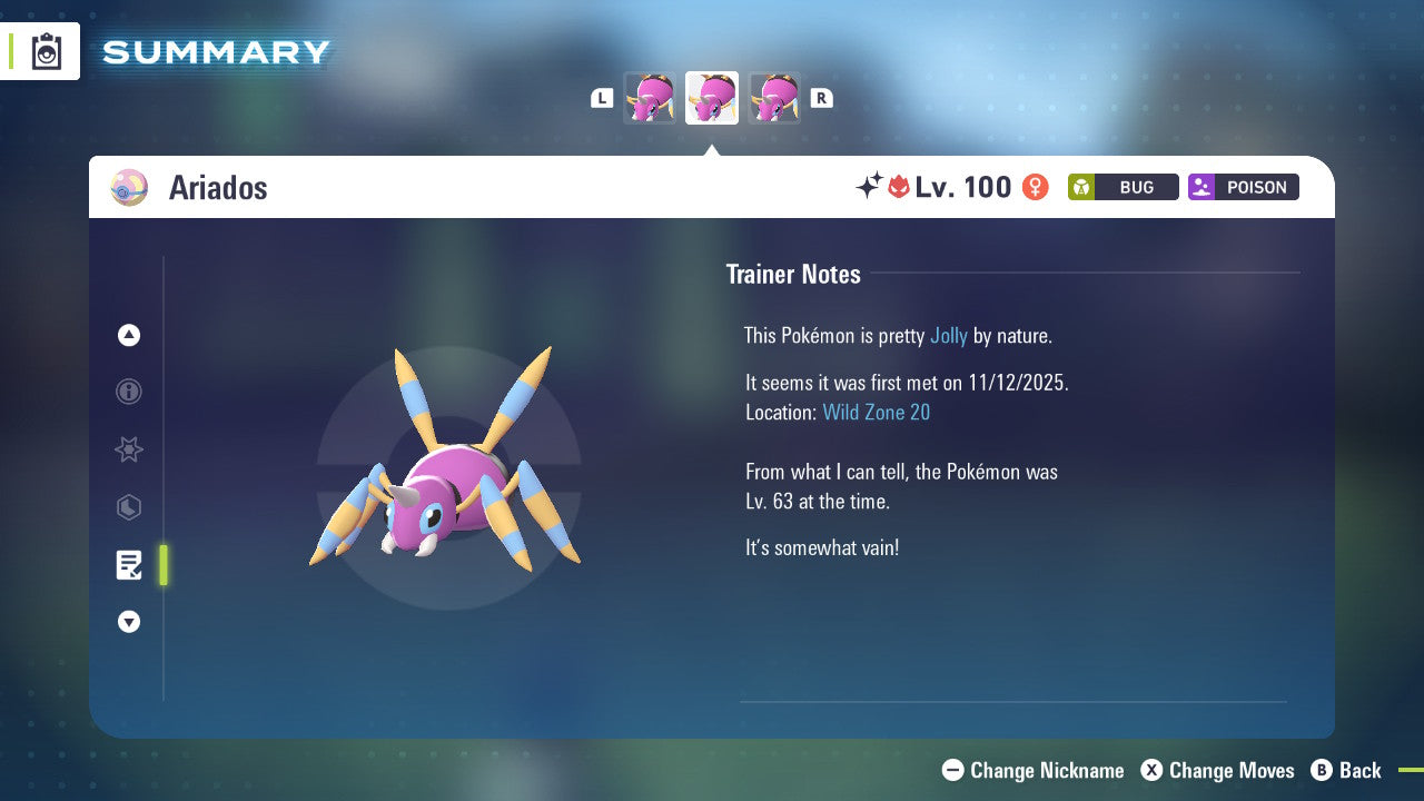 Pokemon Legends ZA Alpha Shiny Ariados 6IV-EV Trained - Pokemon4Ever