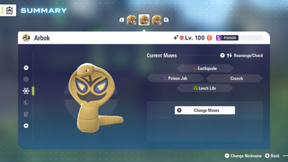 Pokemon Legends ZA Alpha Shiny Arbok 6IV-EV Trained - Pokemon4Ever