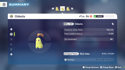 Pokemon Legends ZA Shiny Chikorita 6IV-EV Trained - Pokemon4Ever
