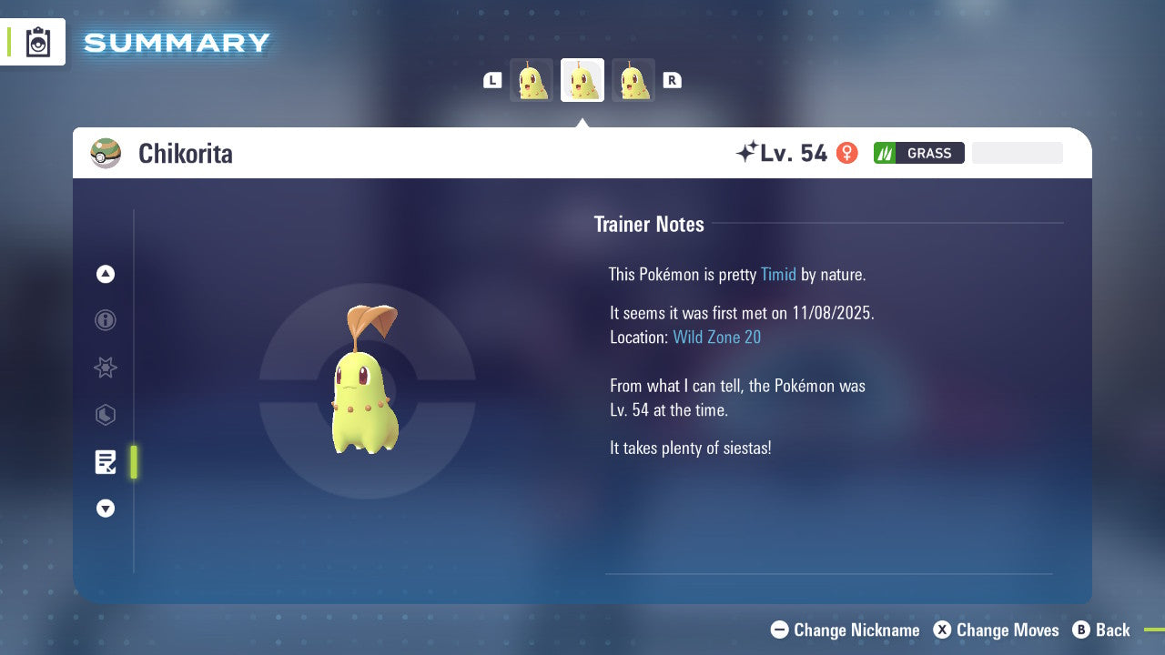 Pokemon Legends ZA Shiny Chikorita 6IV-EV Trained - Pokemon4Ever