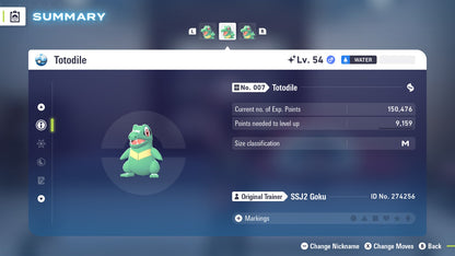 Pokemon Legends ZA Shiny Totodile 6IV-EV Trained - Pokemon4Ever