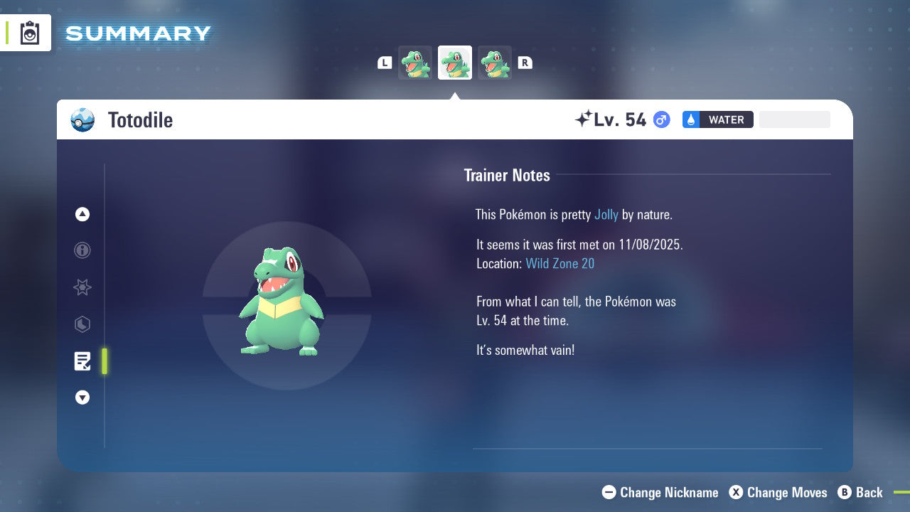Pokemon Legends ZA Shiny Totodile 6IV-EV Trained - Pokemon4Ever