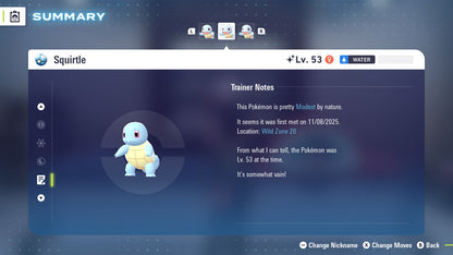 Pokemon Legends ZA Shiny Squirtle 6IV-EV Trained - Pokemon4Ever
