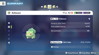 Pokemon Legends ZA Shiny Bulbasaur 6IV-EV Trained - Pokemon4Ever