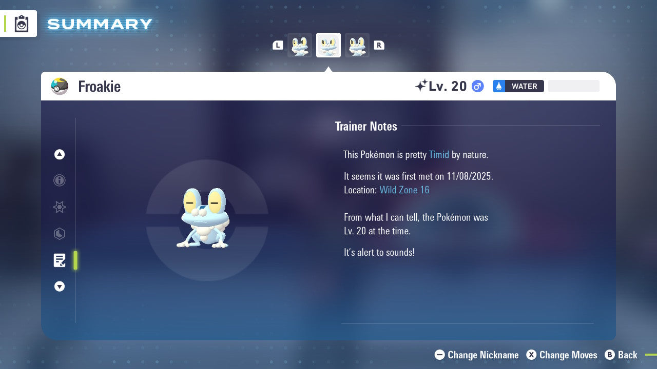 Pokemon Legends ZA Shiny Froakie 6IV-EV Trained - Pokemon4Ever
