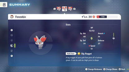 Pokemon Legends ZA Shiny Fennekin 6IV-EV Trained - Pokemon4Ever