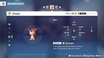 Pokemon Legends ZA Shiny Chespin 6IV-EV Trained - Pokemon4Ever