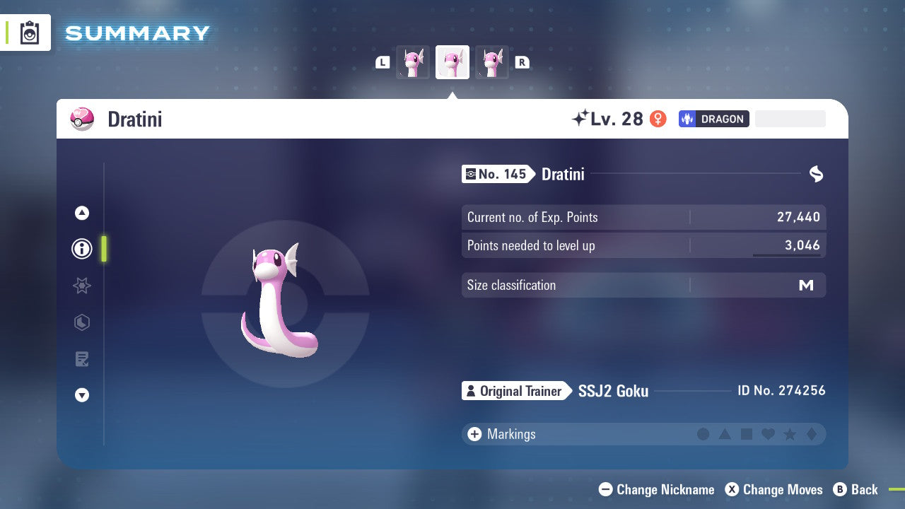 Pokemon Legends ZA Shiny Dratini 6IV-EV Trained - Pokemon4Ever