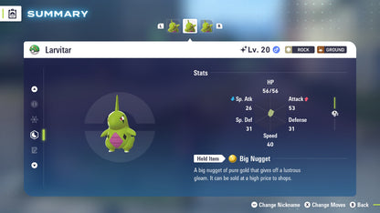 Pokemon Legends ZA Shiny Larvitar 6IV-EV Trained - Pokemon4Ever