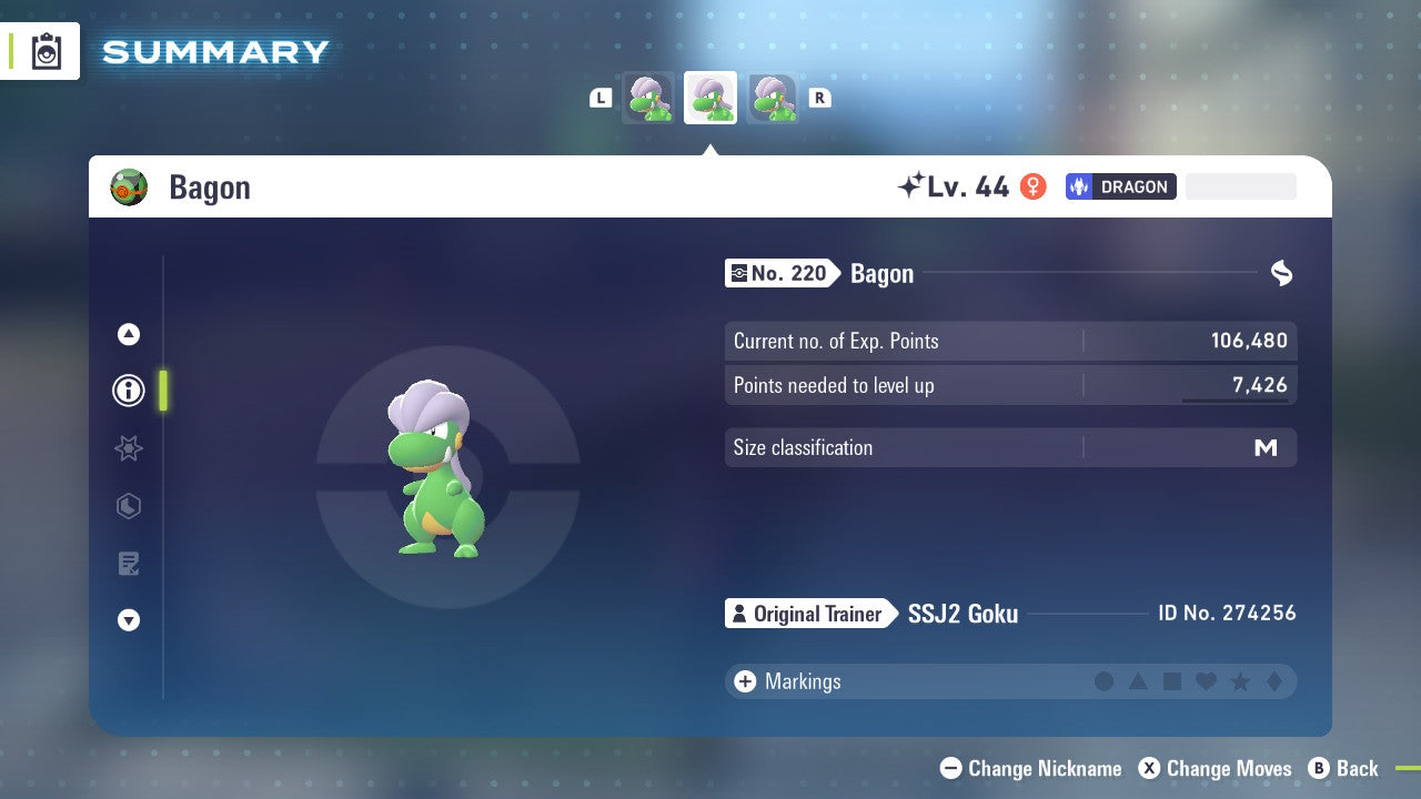 Pokemon Legends ZA Shiny Bagon 6IV-EV Trained - Pokemon4Ever