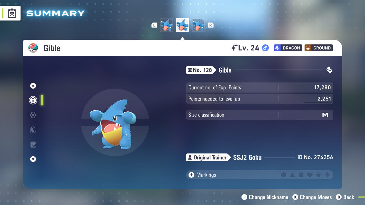 Pokemon Legends ZA Shiny Gible 6IV-EV Trained - Pokemon4Ever