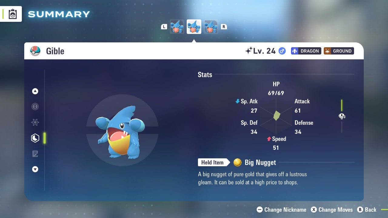 Pokemon Legends ZA Shiny Gible 6IV-EV Trained - Pokemon4Ever