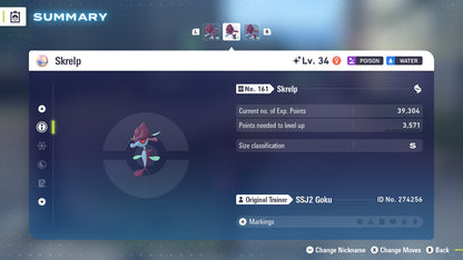 Pokemon Legends ZA Shiny Skrelp 6IV-EV Trained - Pokemon4Ever