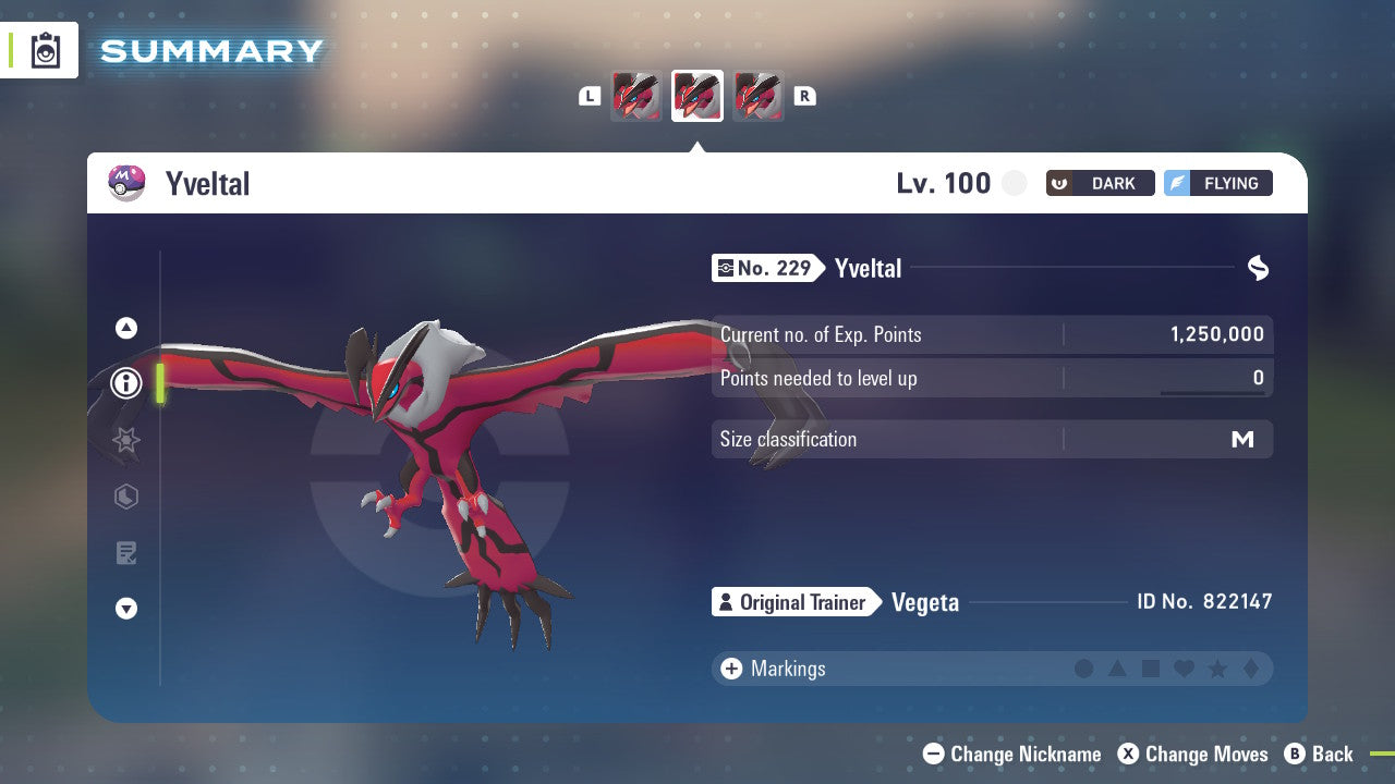 Pokemon Legends ZA Yveltal 6IV-EV Trained - Pokemon4Ever