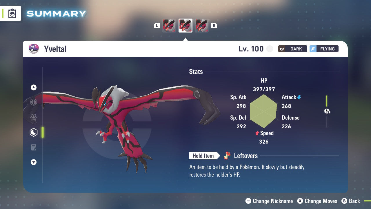 Pokemon Legends ZA Yveltal 6IV-EV Trained - Pokemon4Ever