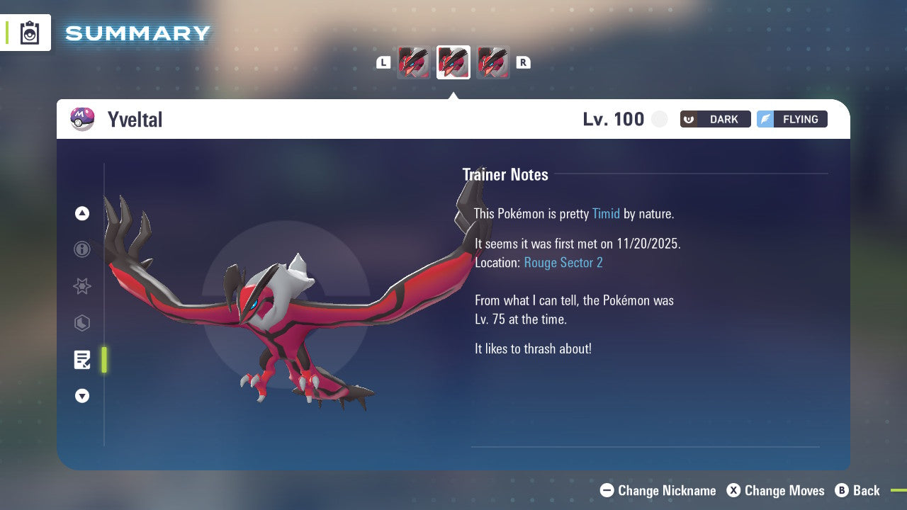 Pokemon Legends ZA Yveltal 6IV-EV Trained - Pokemon4Ever