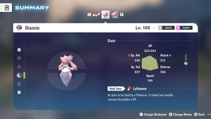 Pokemon Legends ZA Diancie 6IV-EV Trained - Pokemon4Ever