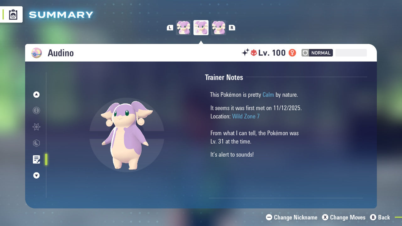 Pokemon Legends ZA Alpha Shiny Audino 6IV-EV Trained - Pokemon4Ever