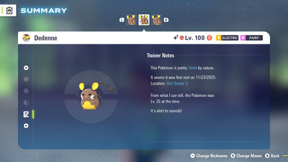 Pokemon Legends ZA Alpha Shiny Dedenne 6IV-EV Trained - Pokemon4Ever