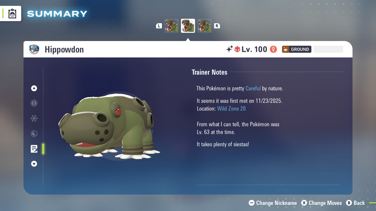 Pokemon Legends ZA Alpha Shiny Hippowdon 6IV-EV Trained - Pokemon4Ever