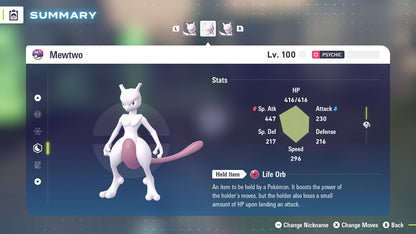 Pokemon Legends ZA Mewtwo 6IV-EV Trained - Pokemon4Ever