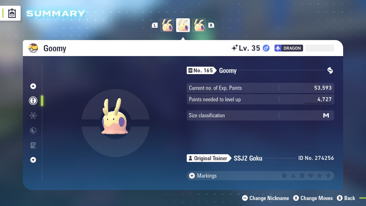 Pokemon Legends ZA Shiny Goomy 6IV-EV Trained