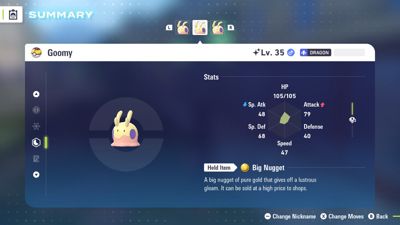 Pokemon Legends ZA Shiny Goomy 6IV-EV Trained