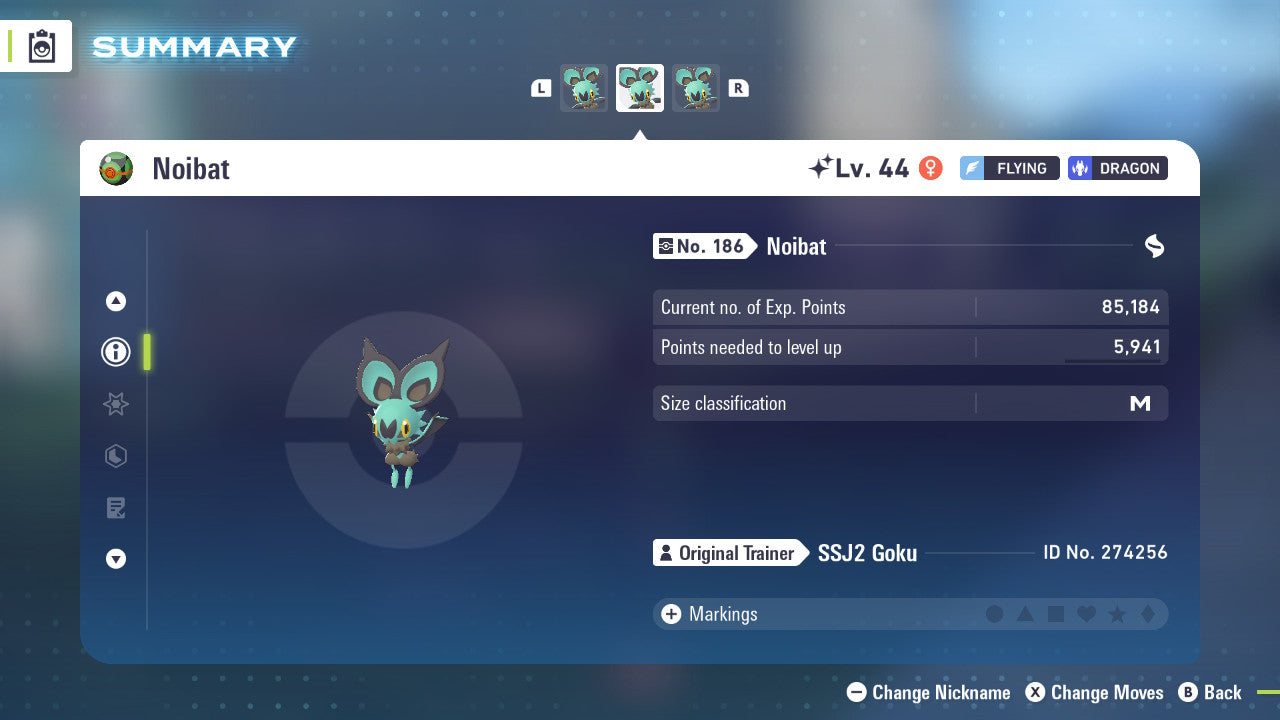 Pokemon Legends ZA Shiny Noibat 6IV-EV Trained - Pokemon4Ever