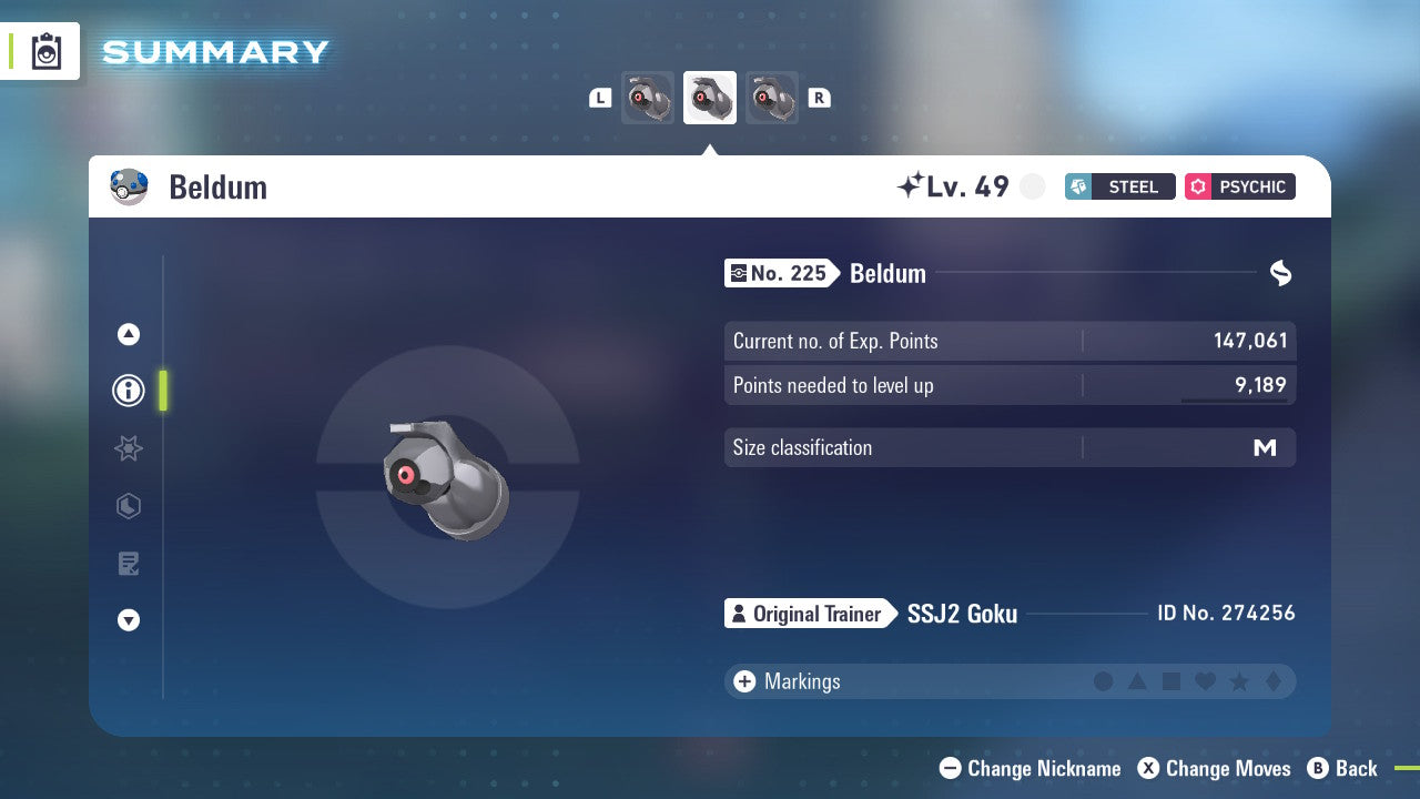 Pokemon Legends ZA Shiny Beldum 6IV-EV Trained - Pokemon4Ever