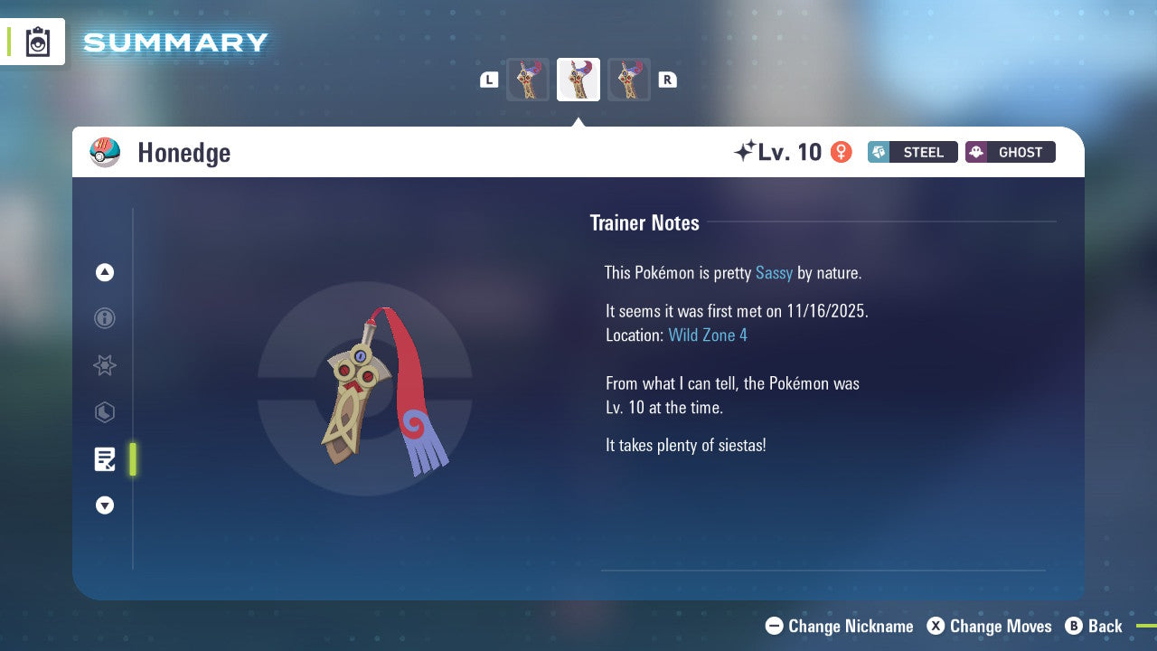 Pokemon Legends ZA Shiny Honedge 6IV-EV Trained - Pokemon4Ever