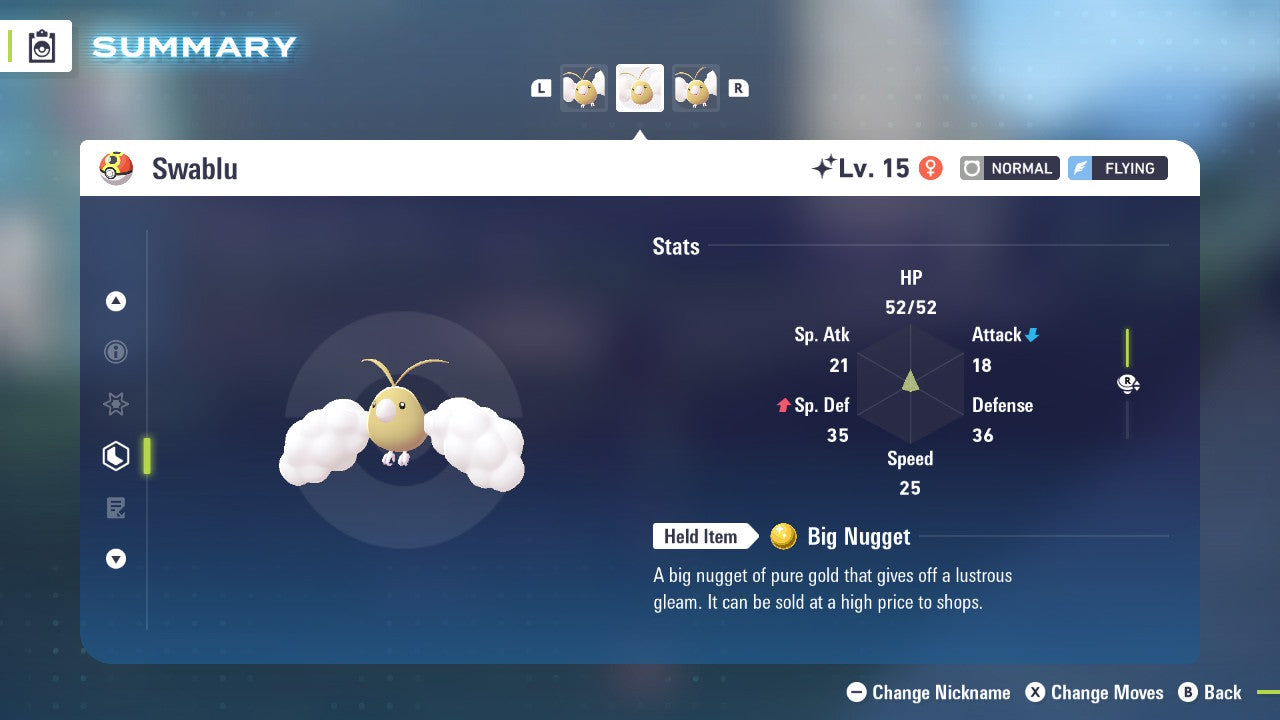Pokemon Legends ZA Shiny Swablu 6IV-EV Trained - Pokemon4Ever